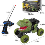 Remote Control Dinosaur Car with LED Light, 2.4GHz High-Performance Control, Rechargeable 4WD Off Road