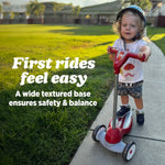 Radio Flyer My 1st Scooter, Red, 3-Wheel Balance Scooter for Kids 2-5 Years Old, Extra Wide Base and Easy Foot Brake