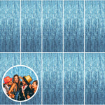 2-Pack Pink Foil Fringe Tinsel Party Backdrops for Birthdays, Bachelorettes, Graduations, and More