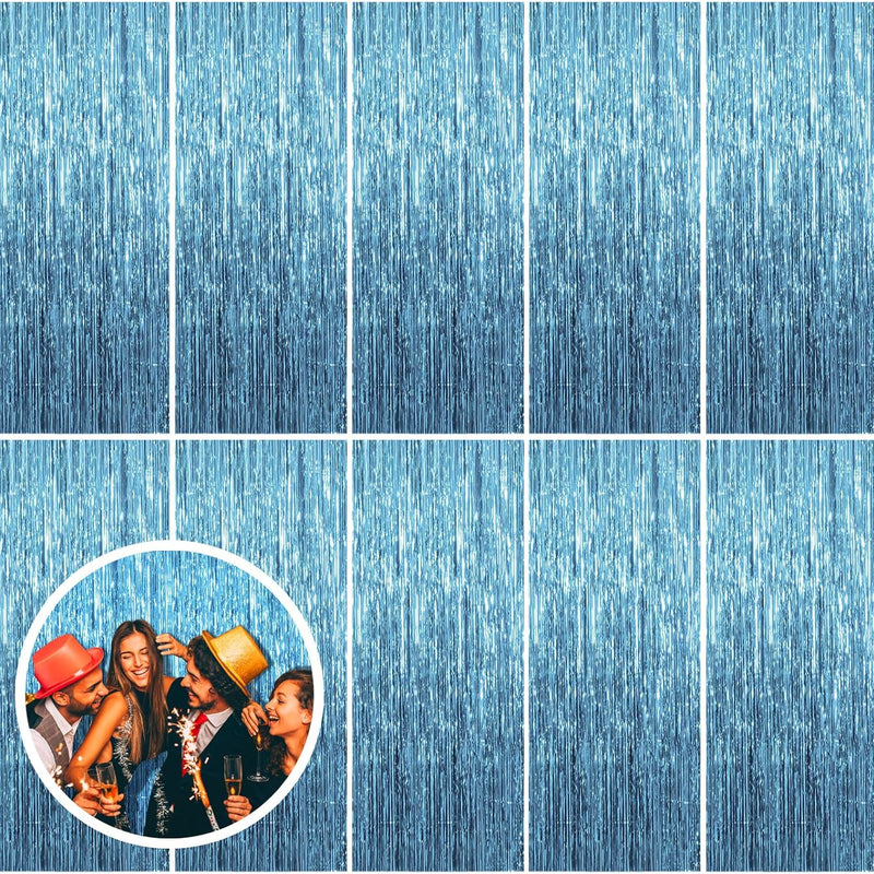 2-Pack Pink Foil Fringe Tinsel Party Backdrops for Birthdays, Bachelorettes, Graduations, and More