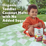 Once Upon A Farm Organic Coconut Melts with Probiotics, Strawberry Banana, Dairy Free, Non GMO, Kosher, 1 Ounces (Pack of 8) | Once Upon A Farm Organic Coconut Melts with Probiotics, Strawberry Banana, Dairy Free, Non GMO, Kosher, 1 Ounces, 8 Pack