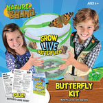 Nature Bound butterfly growing kit for kids - Live caterpillar to butterfly project with STEM learning guide and voucher