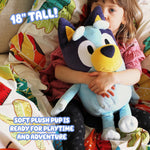 Bluey Plush Toys, Extra Large 18” Cuddle Toy for Kids, Ultra-Soft Deluxe Material Big Plushies Perfect for Show Time, Story Time & Giant Hugs