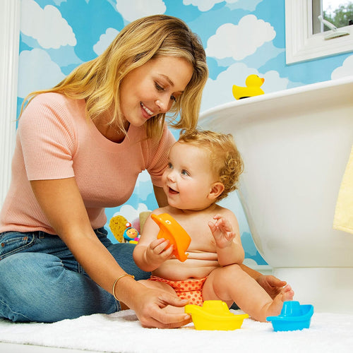 Munchkin Little Boat Train Bath Toy, 6 Piece Set for Babies and Toddlers