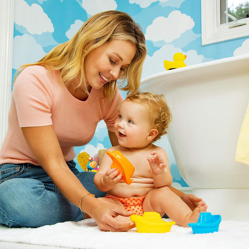 Munchkin Little Boat Train Bath Toy, 6 Piece Set for Babies and Toddlers