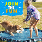 SplashEZ Non Slip Splash Pad for Kids & Dogs, 69’’ Extra Large Splash Pad Sprinkler for Kids, Dog Water Summer Toys - Great Outdoor Toys for Toddlers 1-3 & Children Ages 4-8, Baby Pool for Backyard