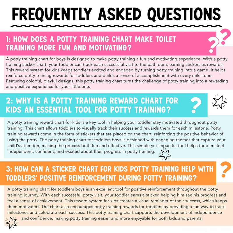 Hadley Designs Potty Training Chart for Toddlers Boys -10 Sticker Potty Chart for Toddlers Boys, 8.5x11" Potty Training Sticker Charts for Toilet Success, Monster Truck Toddler Reward Chart for Kids