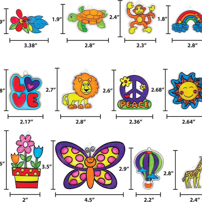 Made By Me Create Your Own Window Art, Paint Your Own Suncatchers, DIY Arts & Crafts Idea, Craft Kits for Kids, Crafts for Kids & Toddlers, Toddler Arts and Crafts