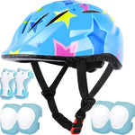 Lamsion Kids Adjustable Helmet with Protective Gear Set for Toddlers, Ages 3 to 8, Boys and Girls, Cycling, Skating, Scooter Helmet