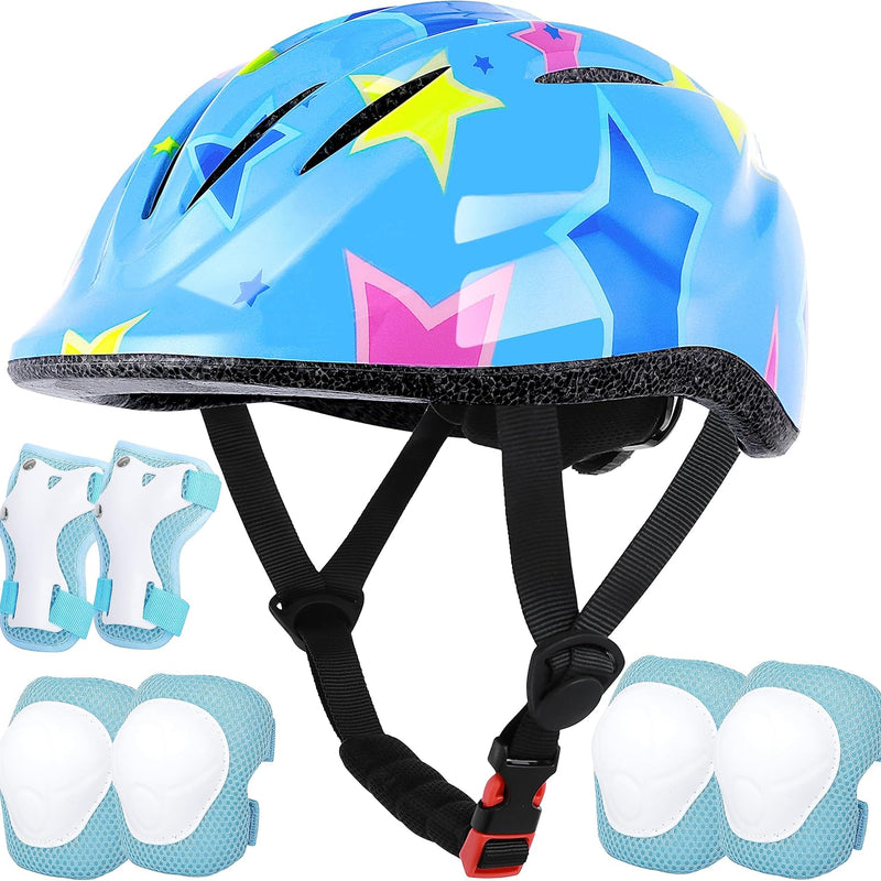 Lamsion Kids Adjustable Helmet with Protective Gear Set for Toddlers, Ages 3 to 8, Boys and Girls, Cycling, Skating, Scooter Helmet