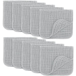 Comfy Cubs Muslin Burp Cloths 20x10" 10 Pack, Baby Burp Cloths - Multi | Large, 6-Layer, Ultra Absorbent 100% Cotton Burp Cloths for Baby Drool and Messes - Soft, Safe & Gentle for Boys & Girls