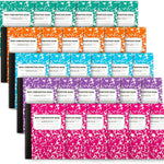 feela Mini Composition Notebook, Cute 30 Pack 5 Pastel Colors Narrow Ruled Mini Composition Books Bulk, Small Pocket Marble Journal Notebooks for Kids Students College, Pocket Size 4.5 x 3.25 in