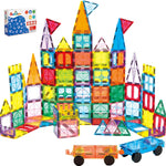 Anbalulu 134PCS Magnetic Building Tiles - Durable STEM Toys for Kids, Educational Building Blocks with Strong Magnets and Group Play Activities