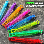 32 Pcs Neon Bubbles Party Favors, Mini Star Bubble Wand in Gift Box for Kids and Toddlers