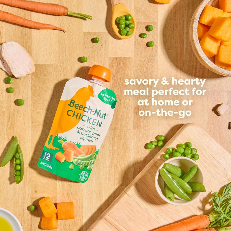 Beech-Nut Stage 2 Baby Food Pouch, Chicken & Veggies, 12 Pouches