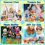 Kiss Monkey 640 PCS Prize Treasure Box Toys for Classroom, Party Favors for Kids 8-12