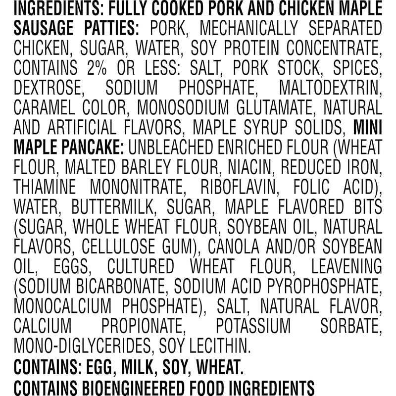 Jimmy Dean Snack Size Maple Pancake & Sausage Sandwiches, 10 Count (Frozen)