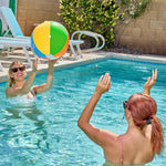 JOYIN 4-Pack 20" Beach Balls - Large Rainbow Beach Ball Inflatable Pool Toys for Party Supplies Decorations, Adults Kids Birthday Luau Summer Beach Water Games Beachball Party Favors