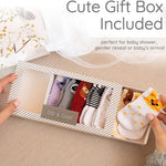 ZIRI & ZANE Baby Sock Gift Set - Unisex Newborn Gifts for Baby Showers | 7 Unique Pairs - Gender Neutral - Cute & Funny Baby Gifts - Baby Boy & Girl Registry Search Idea - Newborn Clothes Essentials
