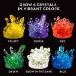 National Geographic Mega Crystal Growing Kit for Kids - Grow 6 Crystals with Light-Up Stand, Science Experiments for Kids aged 8-12