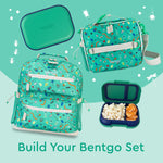 Bentgo Kids Snack Leak-Proof 2 Compartment Bento-Style Container | For Snacks & Small Meals, Easy-Open Latch, Dishwasher Safe, BPA-Free for School, Daycare, & Sports, Ages 3+ (Green/Navy)