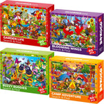 QUOKKA Puzzles for Kids Ages 4-6 - 4 x 60 Puzzles for Toddlers 5-8 - Educational Search and Find Toy for 8-10 yo for Learning Forest Polar, USA National Park Animals and City Life