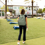 Uselike Travel Backpack for Women, 15.6 Inch Laptop Backpack, Quilted College Bookbag, Cute Work Backpacks, Water Resistant (Sage Green)