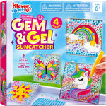 Klever Kits 4PCS Window Art Suncatcher Kits, Fun Gem Painting Kits, Diamond Art and Crafts for Boys Girls, Great Crafts Gift for Kids Birthdays Christmas Ages 6+