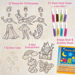Imagimake Window Art - Princess, DIY Mess-Free 16 Pieces Suncatcher Kit | Stained Glass Painting Craft Activity for Kids, Birthday Gift for Girls Ages 5,6,7,8,9,10,12 Years Old