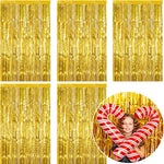 Blue Party Decorations 2 Pack Ocean Party Streamers Tinsel Fringe Curtains Photo Booth Props Celebration Decorations Set