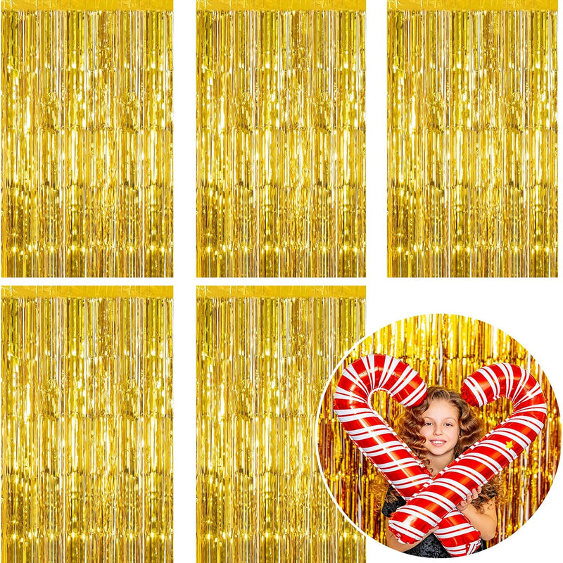 Blue Party Decorations 2 Pack Ocean Party Streamers Tinsel Fringe Curtains Photo Booth Props Celebration Decorations Set