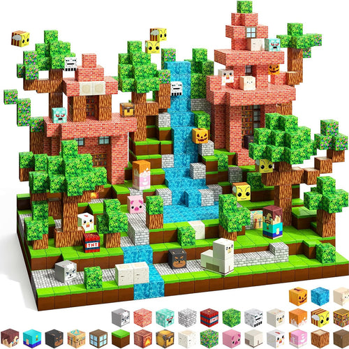 100PCS Magnetic Building Blocks - Sensory Toy for STEM Constructions, Ages 3+