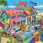 White Mountain 1000 Piece Jigsaw Puzzle Summer Beach Shop Puzzles with Large Pieces Gift for Adults and Family 24"x30" - Surf Shack