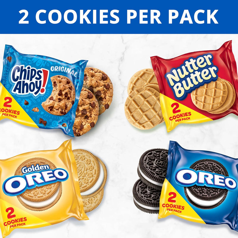 OREO Original, OREO Golden, CHIPS AHOY! & Nutter Butter Cookie Snacks Variety Pack, 56 Snack Packs (2 Cookies Per Pack) | Snack Packs, 2 Cookies Per Pack, Individually Wrapped