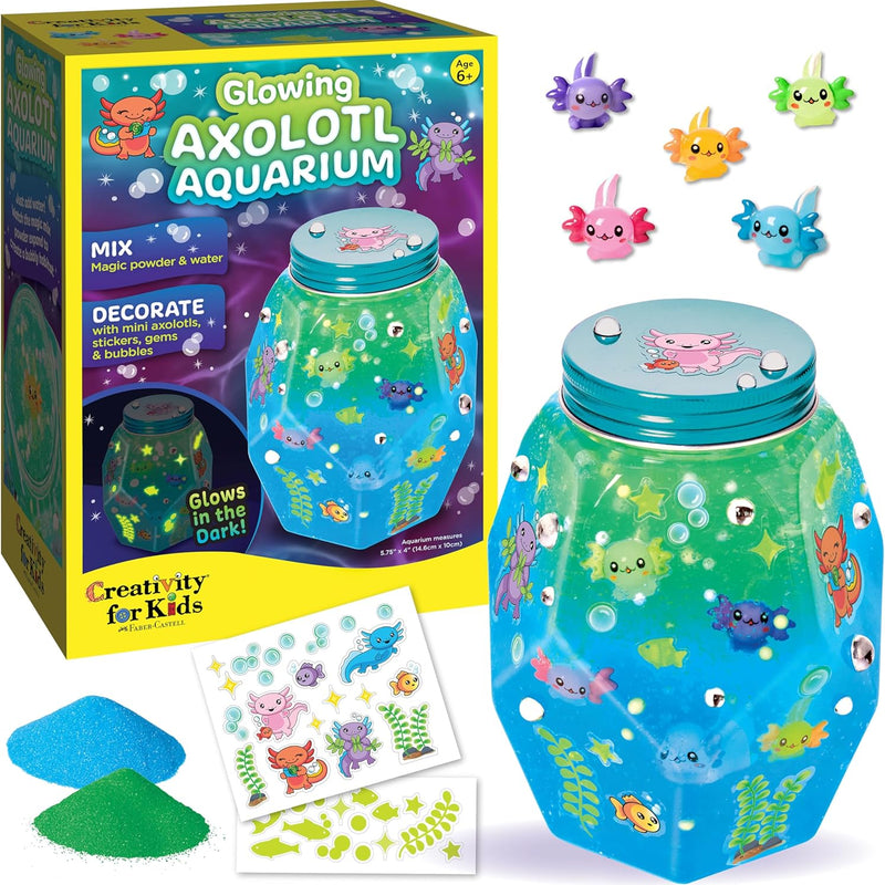 Kids' Axolotl Terrarium STEM Science Kit, Arts and Crafts, Indoor Gardening for Girls (Ages 6+) - Spring Gifts & DIY Toys