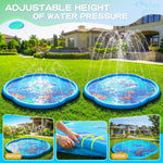 Splash Pad Sprinkler for Kids & Dog, 75" Round Sea World Splash Pad for Kids Ages 2+, Thicken Outdoor Water Toy Play Mat for Children, Backyard Inflatable Sprinkler Shallow Pool Fountain Pad