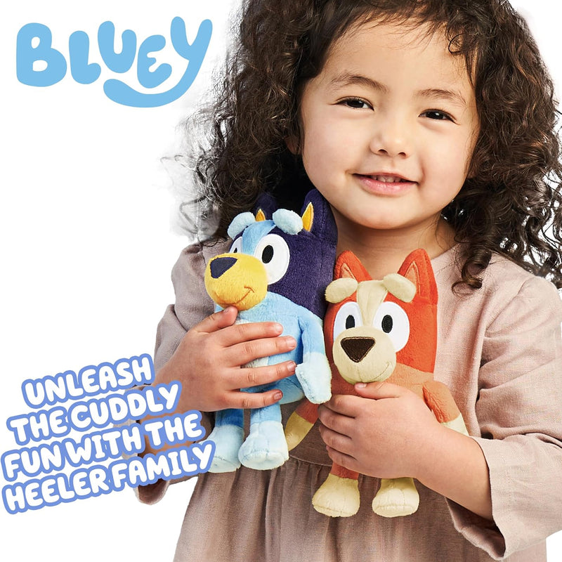 Bluey Heeler Family Stuffed Animals Set of 4, 7-8”, Soft Bingo, Bandit, and Chilli Plush Figure Toys, Cuddly Plush Toys for Kids Ages 3+