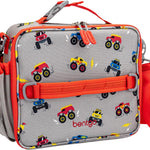 Bentgo Kids Lunch Bag - Durable, Double-Insulated Lunch Bag for Kids 3+; Holds Lunch Box, Water Bottle, & Snacks; Easy-Clean Water-Resistant Fabric & Multiple Zippered Pockets (Dinosaur)