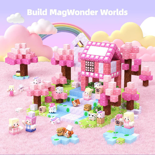 GobiDex 100PCS magnetic blocks for 3+ years old girls, STEM sensory gifts with princess theme