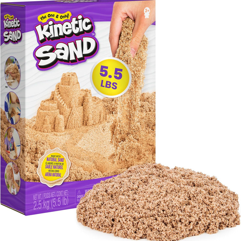 Amazon Exclusive Kinetic Beach Sand, 3.25lbs, Moldable and Sensory Toy for Kids Ages 3 and Up