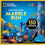 National Geographic 95-Piece Marble Run Kit with Motorized Elevator and 20 Marbles STEM Toy for Kids