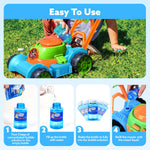 SLOOSH Bubble Lawn Mower Toddler Toy: Spill-Proof Bubble Machine for Indoor/Outdoor Play, Ages 1-3