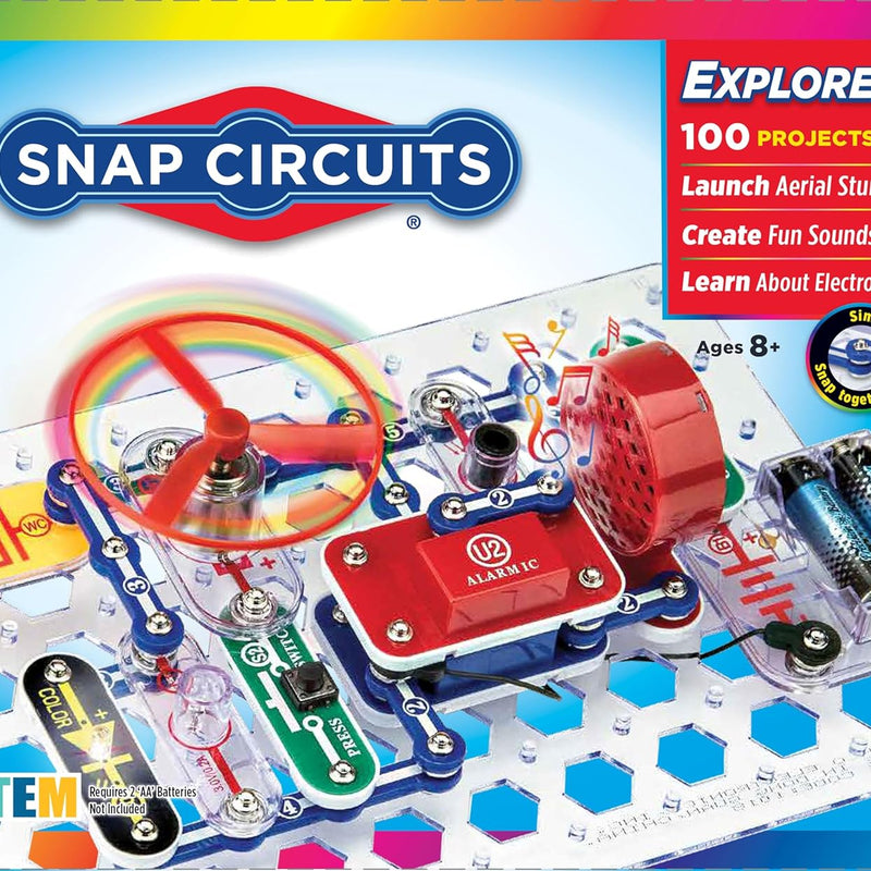 Snap Circuits Jr. SC-100 Electronics Exploration Kit, 100+ Projects, STEM Toy for Kids 8+