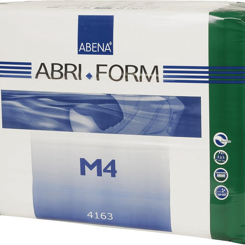 Abena Abri-Form Comfort Plastic-Backed Briefs, Level 4, (Medium To Large Sizes) Medium, 14 Count | Disposable
