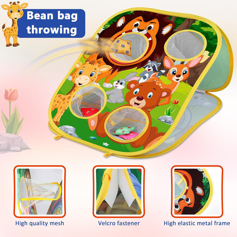 Animal Bean Bag Toss Game Outdoor Toy for Kids Family Party Supplies