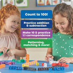 Learning Resources MathLink Cubes - 100-piece set for kids aged 5+ with STEM activities and math manipulatives