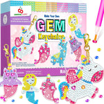 Arts and Crafts for Kids Ages 8-12 - Make Your Own GEM Keychains for Girls | 5D Diamond Art, Painting by Numbers Kits, Kids Ages 3-5, 4-6, 6-8, Easter Basket Stuffers,Christmas Stocking Birthday Gifts