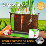 Discovery Edible Veggie Garden Watch-It-Grow Kit for Kids, DIY STEM Activity with 11-Piece Science Kit