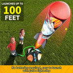 Otoseth Toys Rocket Launcher for Kids - Adjustable Launch Stand, 8 Multi-Color Foam Rockets, Age 3+