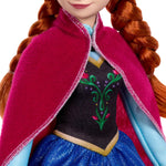 Mattel Disney Frozen Anna Fashion Doll in Sparkling Removable Dress, Cape & Boots and Braided Hair, Posable & Collectible, Inspired by Movie
